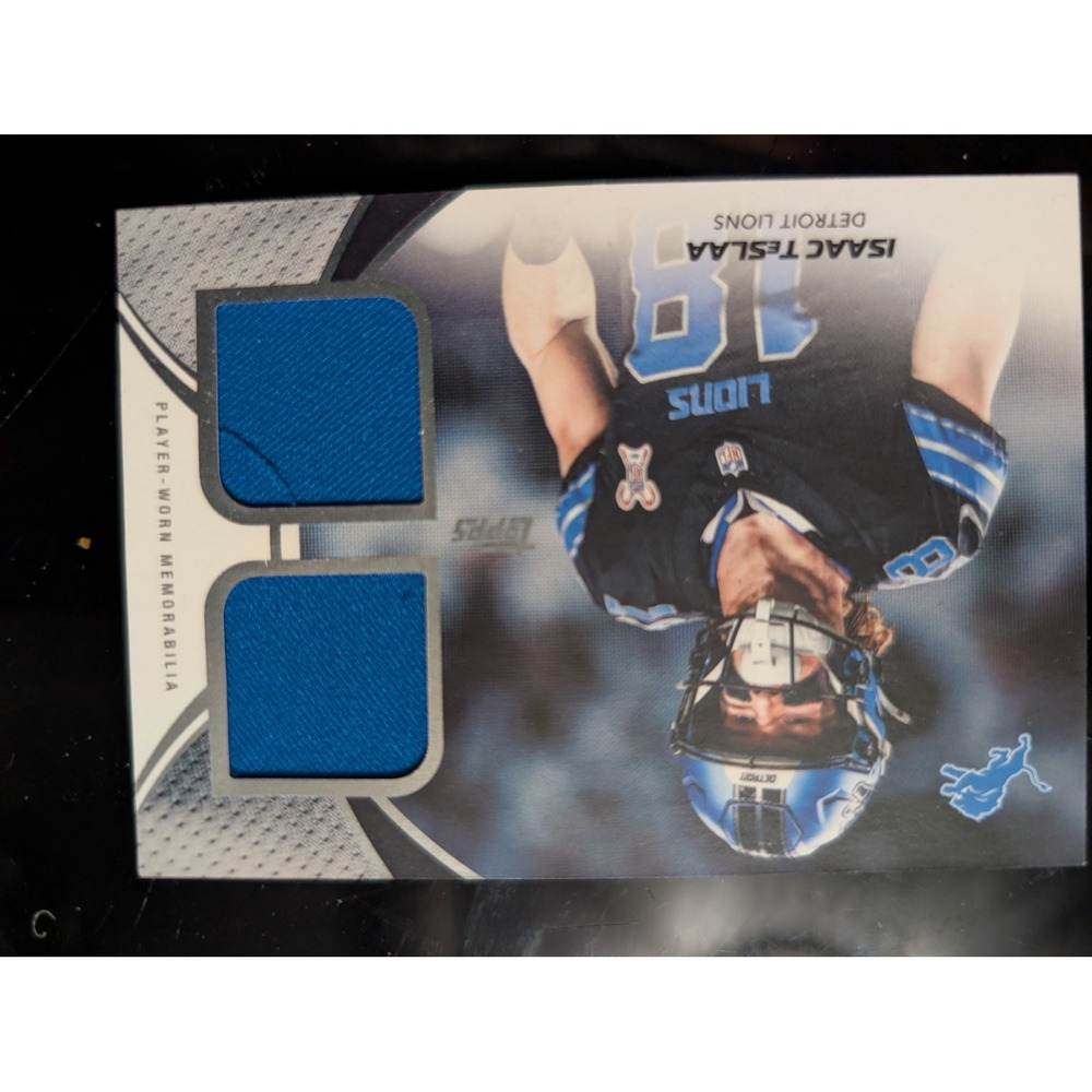 2026 Topps Flagship Isaac Teslaa Detroit Lions Dual Relic Card MDR-IT Player-Wor